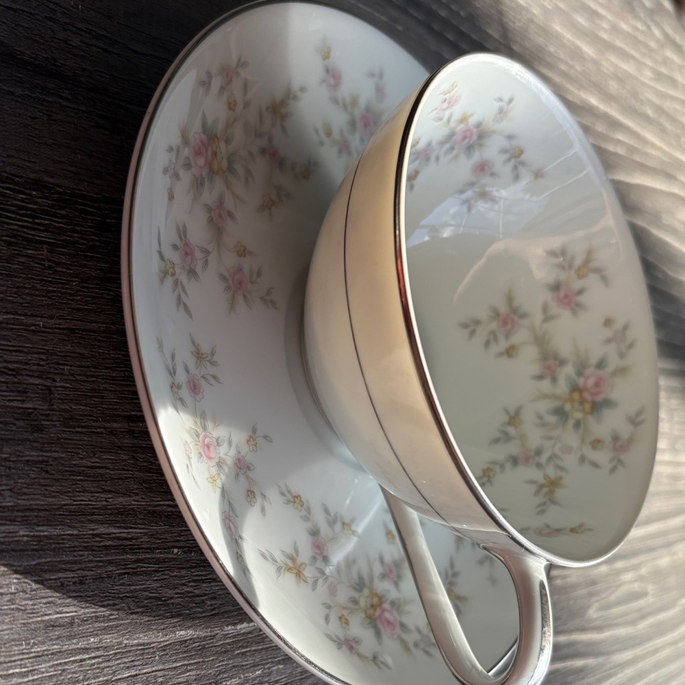 Vintage Noritake Arlene Bone China Teacup And Saucer